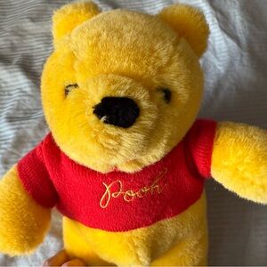 Classic Vintage Winnie the Pooh Sears gund 14" plush soft with red shirt Stuffed
